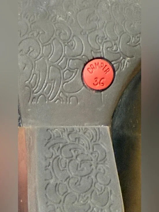 Camper Black Leather Cushioned Wedge Heels Size 6 - Picture 8 of 9